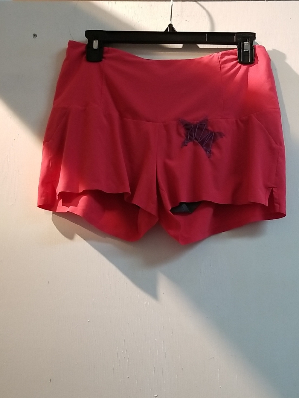 Ryu Coral Pink Ruffled Athletic Skort Shorts
